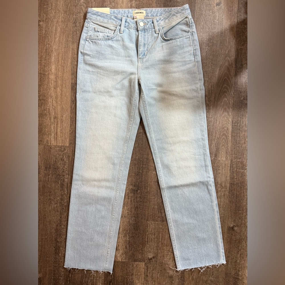 L'AGENCE Milana Light Blue Low Rise Stovepipe Jeans